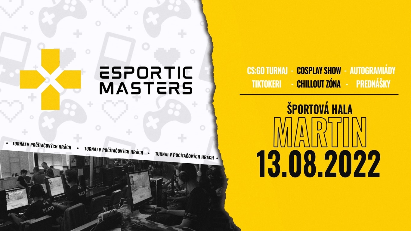 Návrat BYOC akcí! Slovenský Martin bude hostit srpnový event ESPORTIC MASTERS 2022