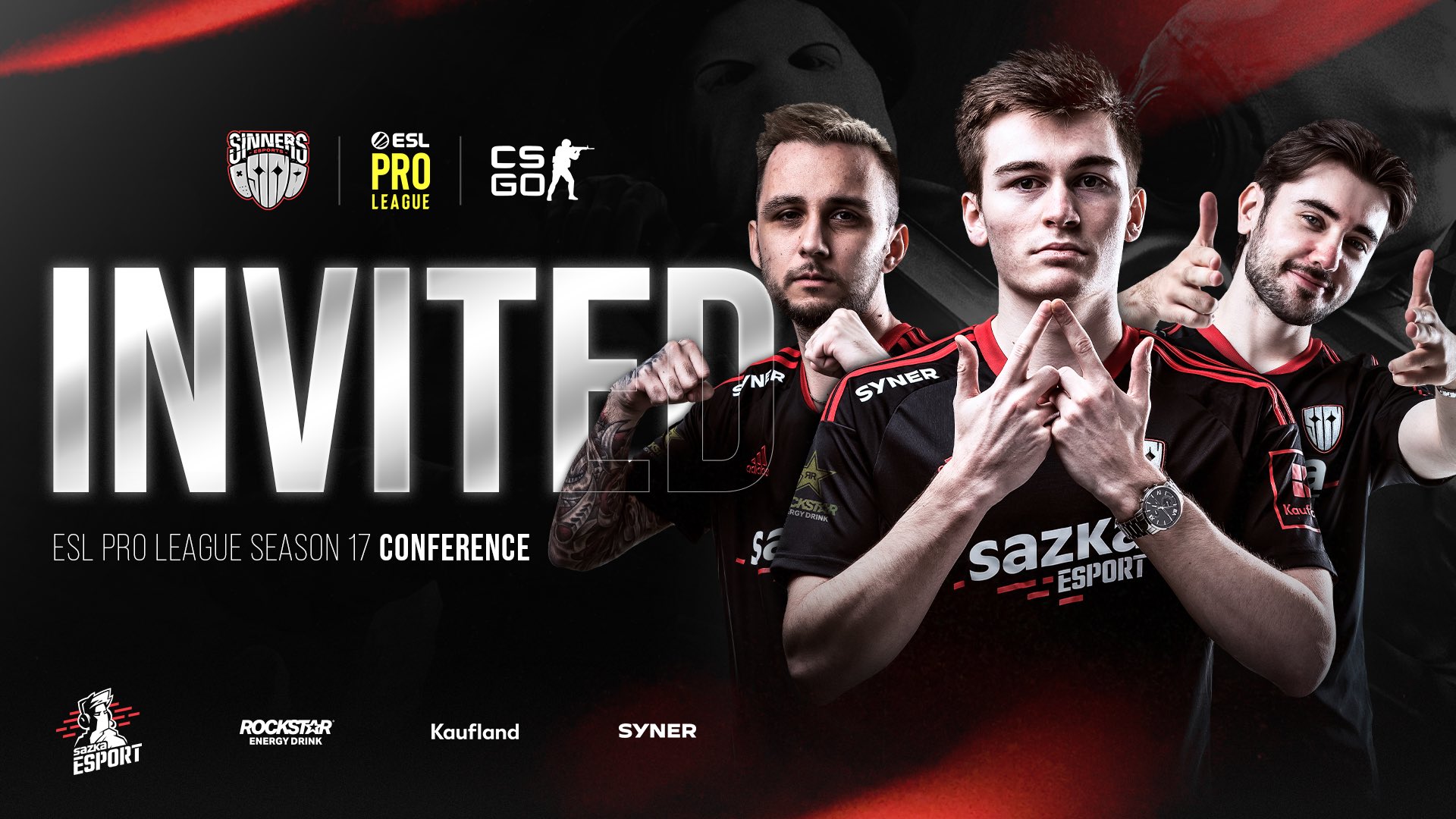 SINNERS obdrželi místenku do ESL Pro League Season 17: European Conference
