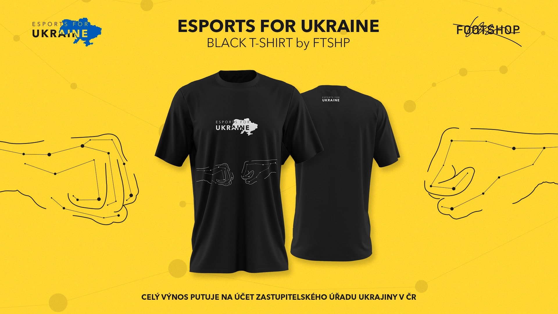Iniciativa Esport for Ukraine ve spolupráci s FTSHP spouští prodej triček