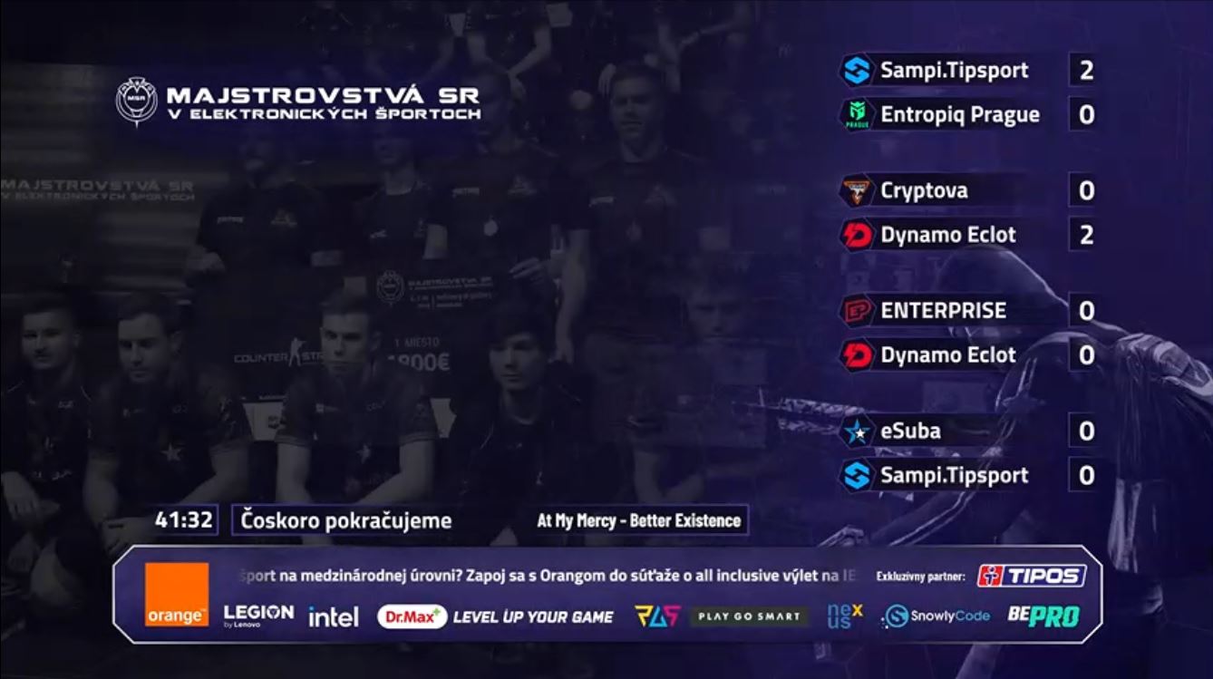 Sobota na MSR: Za Slovensko pojede na V4FSF eSuba! Entropiq Prague, DNE a další jsou ze hry