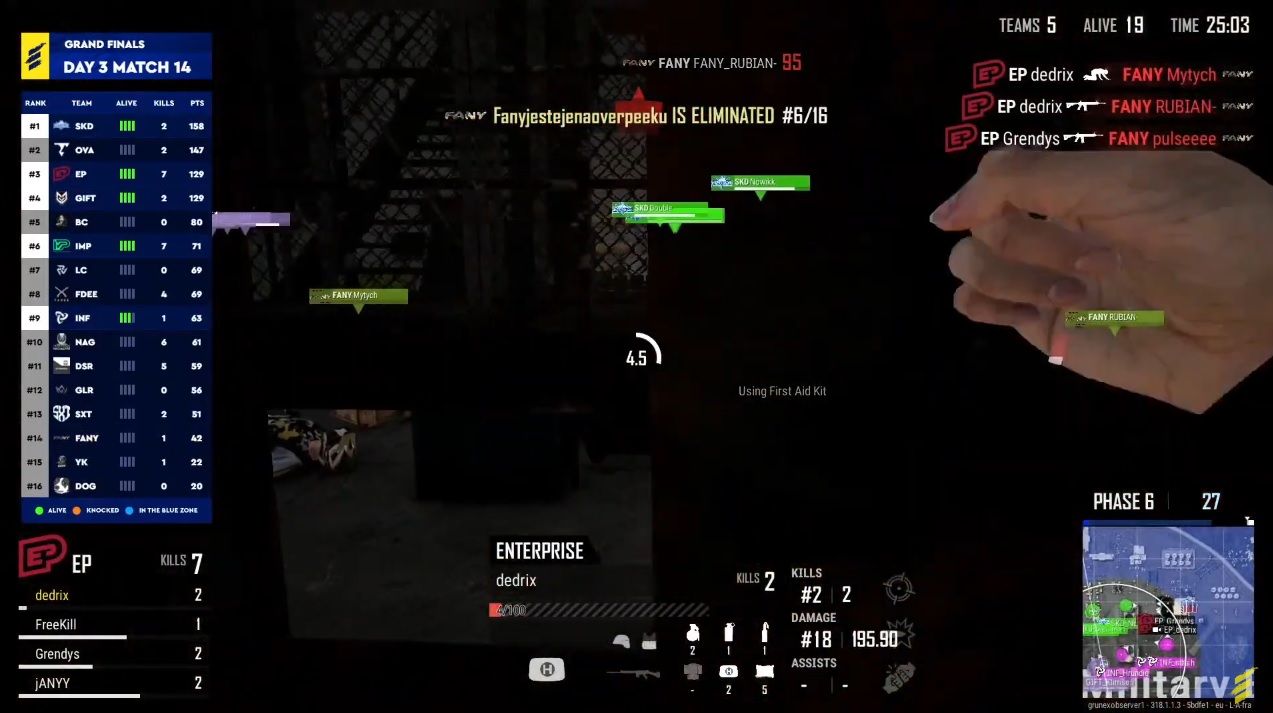Finálová série Sazka eLEAGUE PUBG se dramatizuje. Cryptova převzala vedení na úkor SKADE