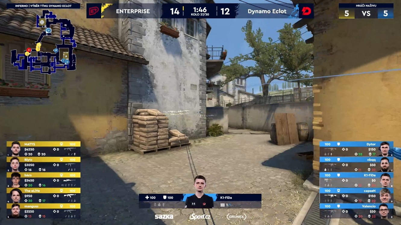 5. kolo Sazka eLEAGUE: Skalp favorita. Dynamo Eclot podlehlo ENTERPRISE 0:2
