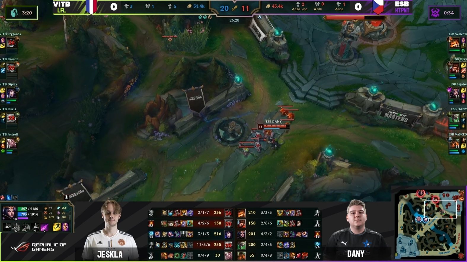 eSuba na EU Masters končí, proti silným Vitality.Bee padli 0:2