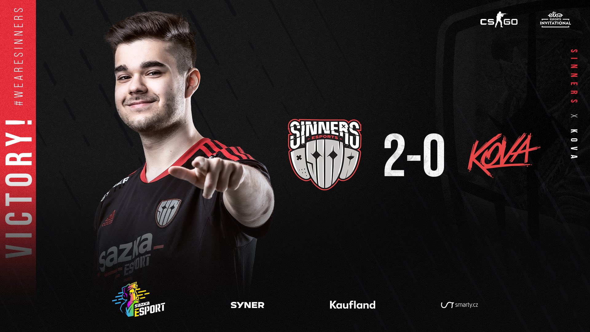 Elisa Invitational: SINNERS poprvé utekli hrobníkovi z lopaty. KOVA porazili 2:0 a míří do decideru