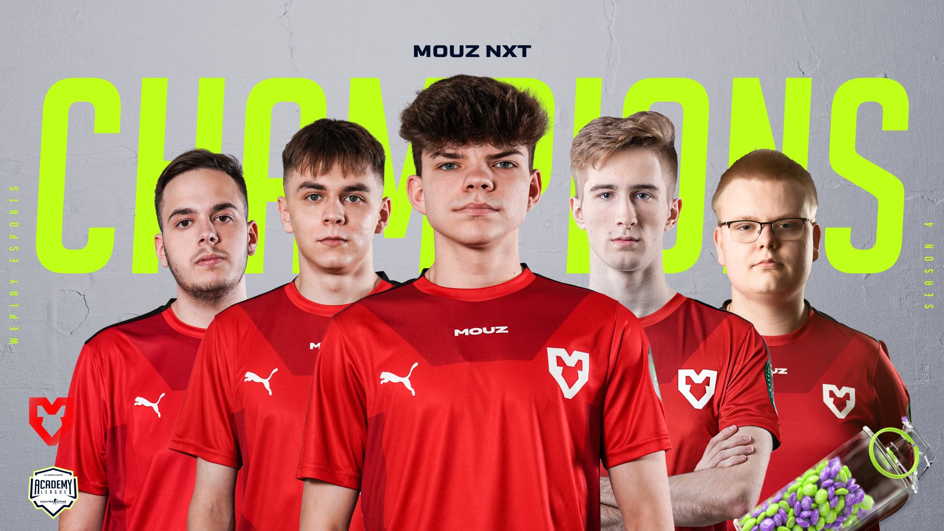 Králové mezi academy týmy! MOUZ NXT ovládli po čtvrté v řadě WePlay Academy League