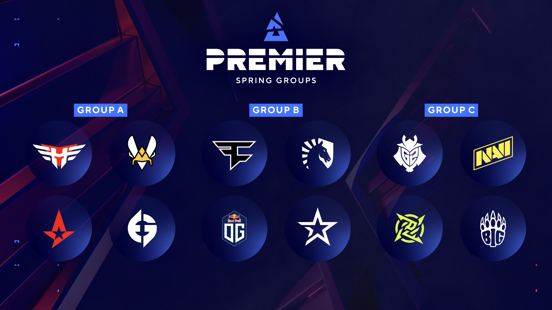 Známe skupiny BLAST Premier Spring Groups. Kdo čeká na OG Esports a NEOFRAGa?
