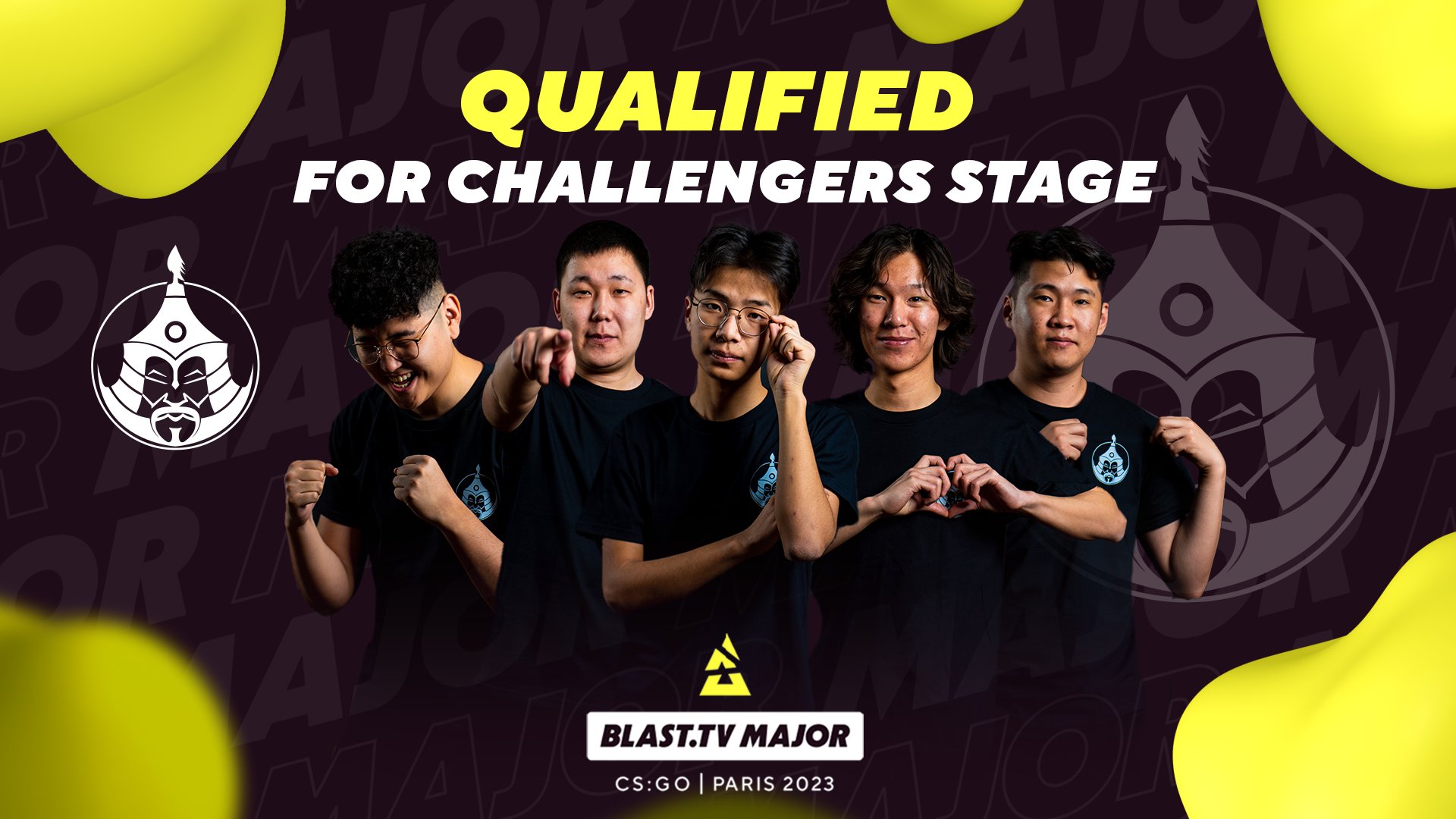 Z Asie se na BLAST.tv Paris Major 2023 kvalifikovali hráči The MongolZ a Grayhound. Čínské týmy mimo