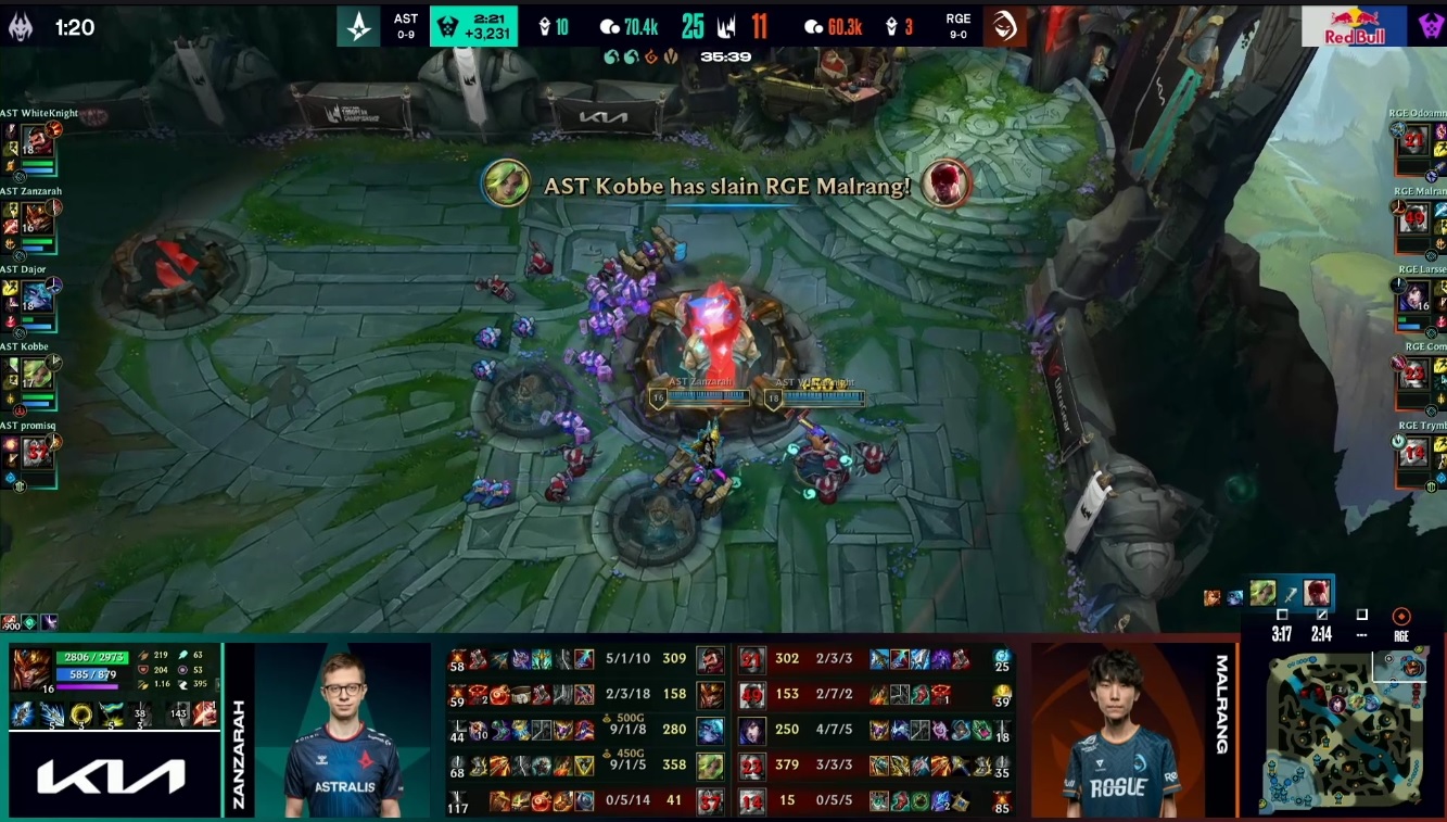 Velký páteční šok v LEC. Astralis po 9 porážkách získali vítězství proti doposud neporaženým Rogue