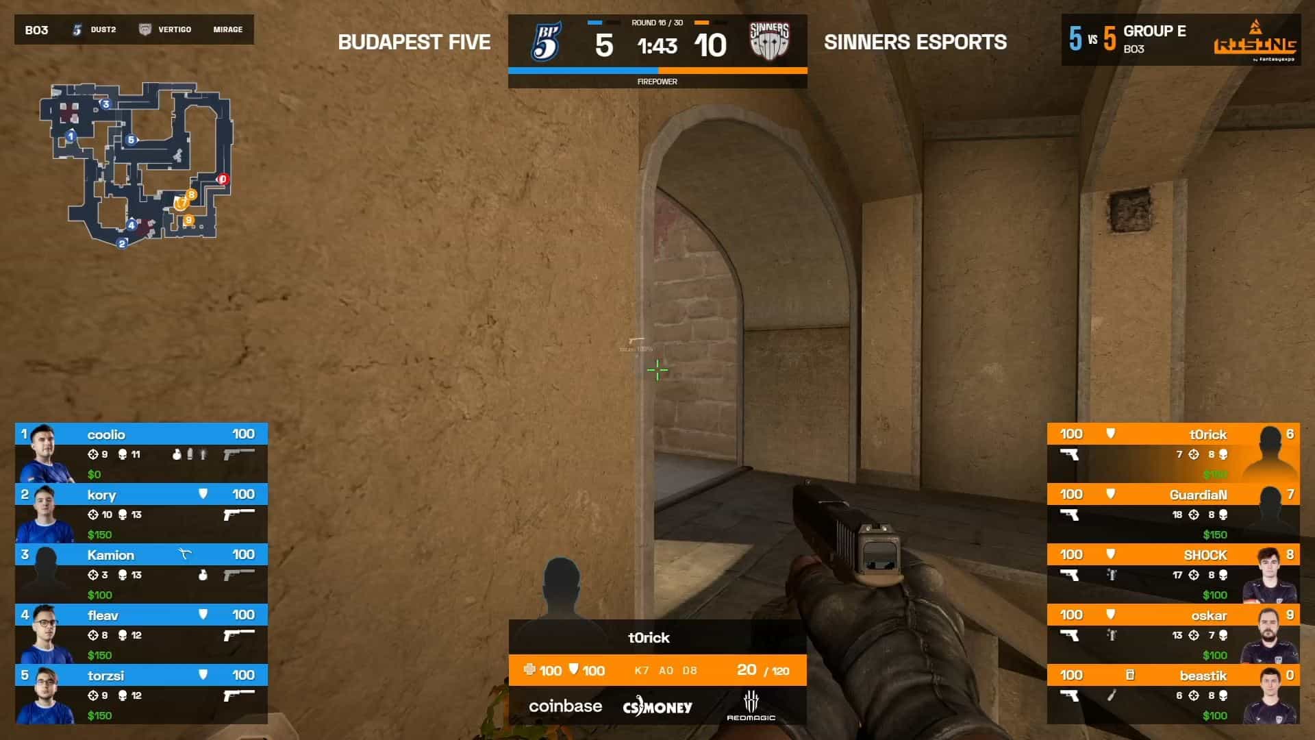 Bez Neofraga a ZEDKA, ale za to s GuardiaNem! SINNERS bez plné sestavy těsně padli s Budapest Five