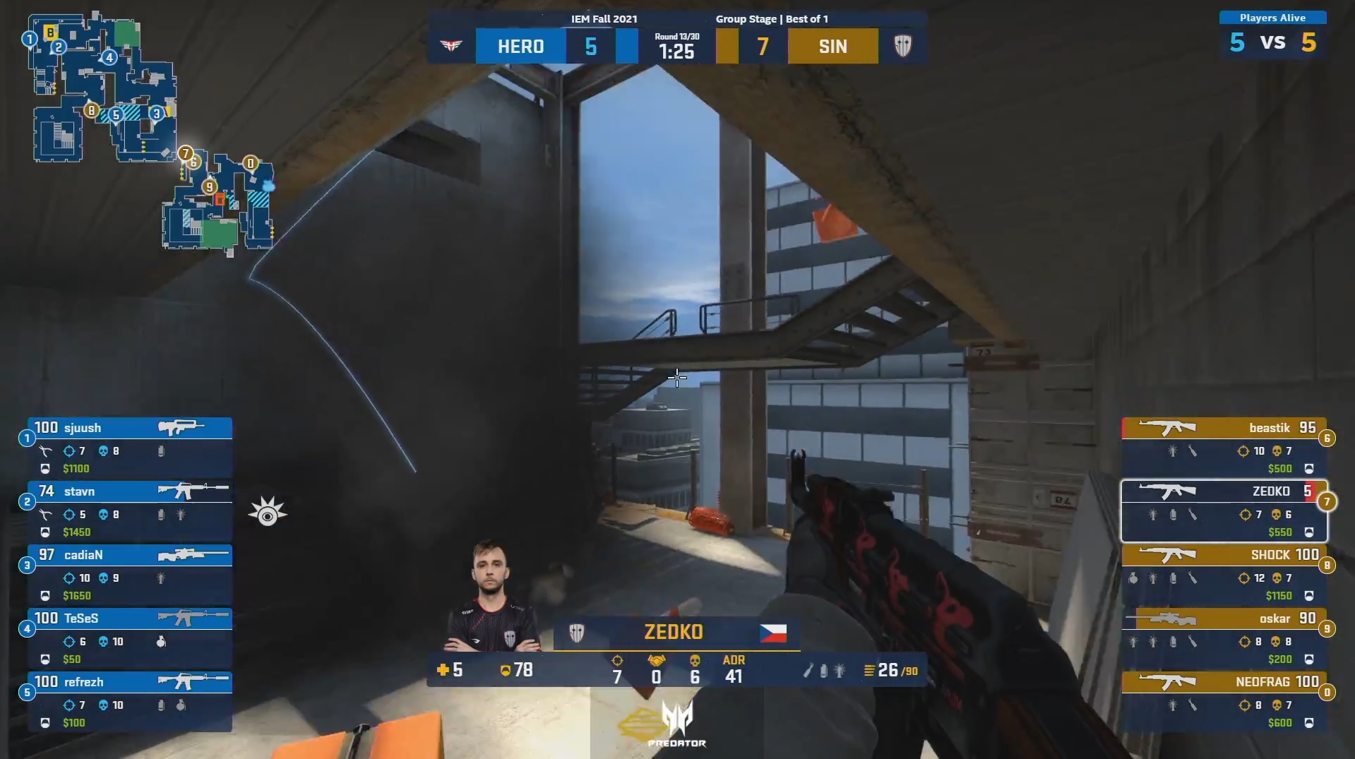IEM Fall 2021 EU: SINNERS skvělým výkonem přemohli dánskou jedničku Heroic!