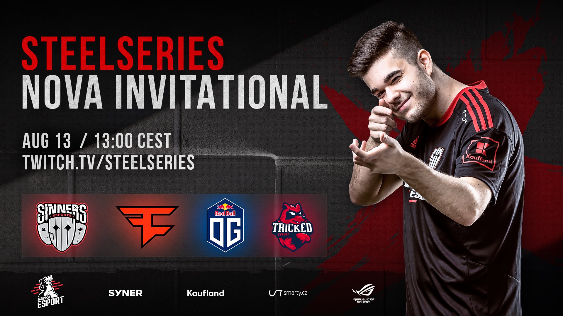 Sinners míří do turnaje s FaZe a neofragovými OG, čeká je SteelSeries Nova Invitational