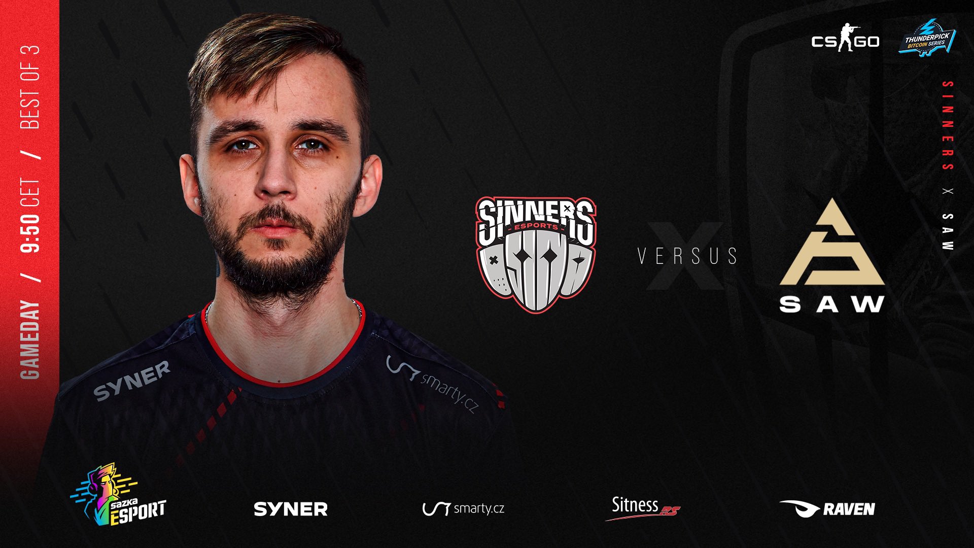 Thunderpick Bitcoin Series: SINNERS nezvládli zápas se SAW a ve swissu patří mezi týmy se skóre 0:1